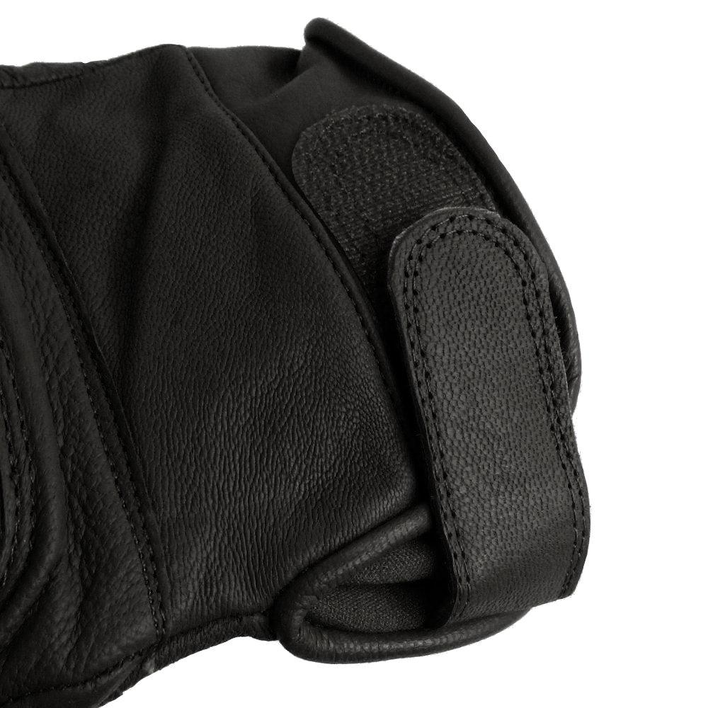 Black Reinforced Leather Gloves - Image 3