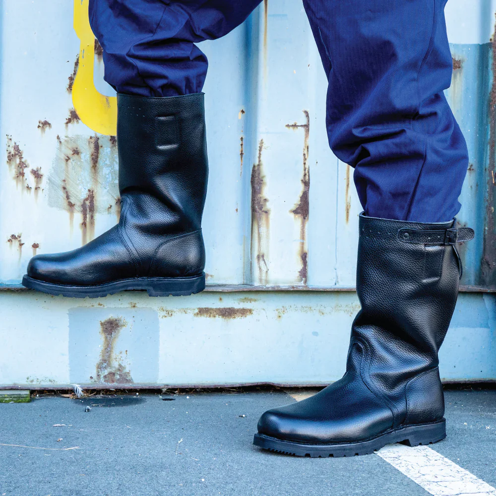 German Navy Leather Lined Jackboots - Image 9