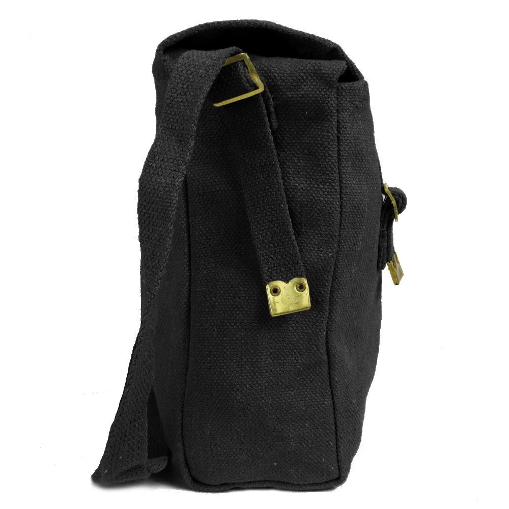 Medium Canvas Haversack - Black - Image 3