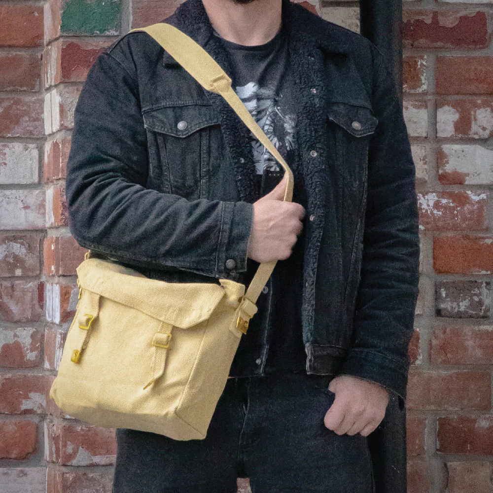 Medium Canvas Haversack - Khaki - Image 4