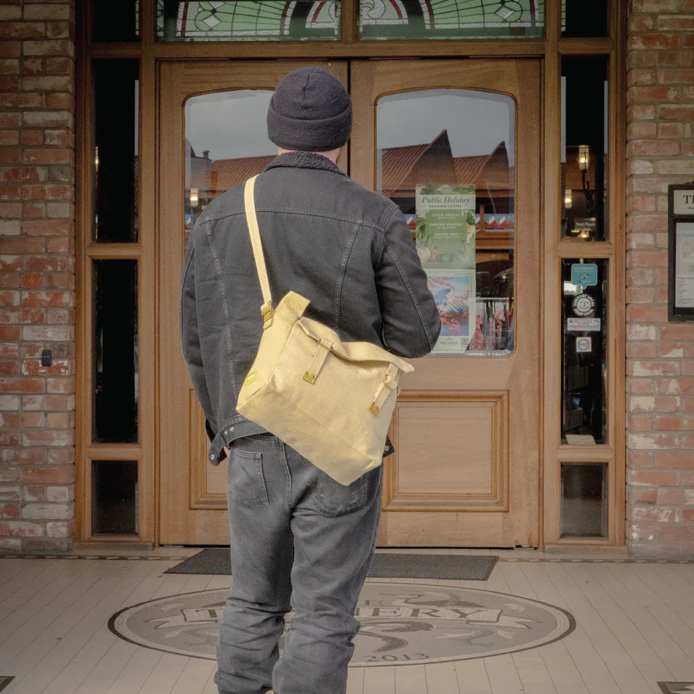 Medium Canvas Haversack - Khaki - Image 5