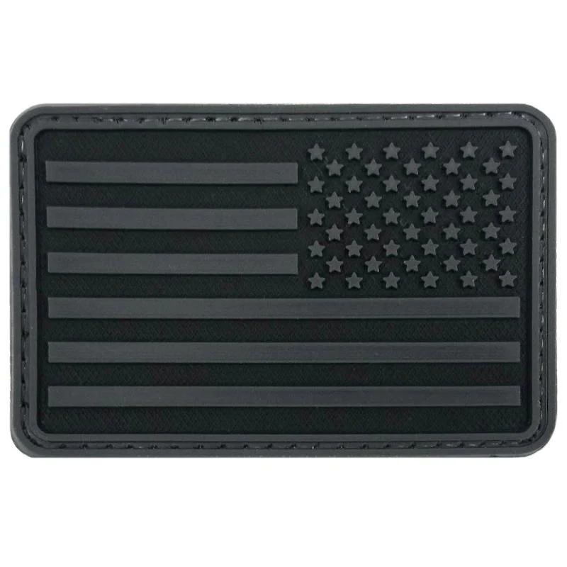 US Flag PVC Patch - Black - Image 3