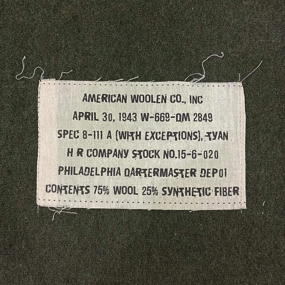 US Repro Olive Drab Wool Blanket - Image 3