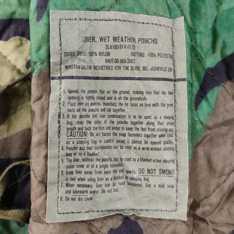 USGI Woodland Poncho Liner - Image 3
